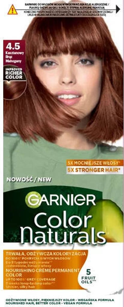 Garnier Color Naturals Pflege-Haarfarbe 4.5 Kastanienbraun Produktbild 