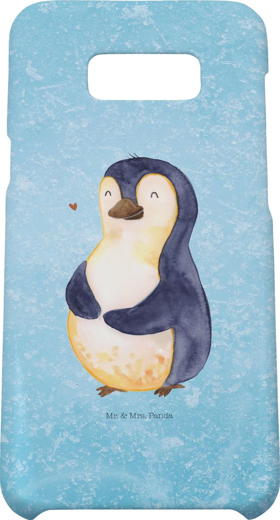 Mr. & Mrs. Panda Samsung Galaxy S8 plus Handyhülle Pinguin Diät - Eisblau - Geschenk, Gewicht, Handy, Hülle, Abnehmen, Case, Cover