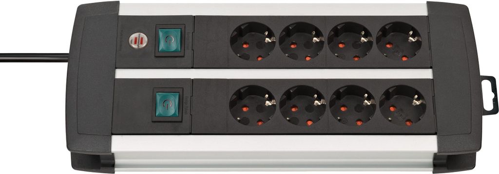 brennenstuhl Steckdosenleiste Premium-Duo-Alu-Line 8-fach Produktbild 