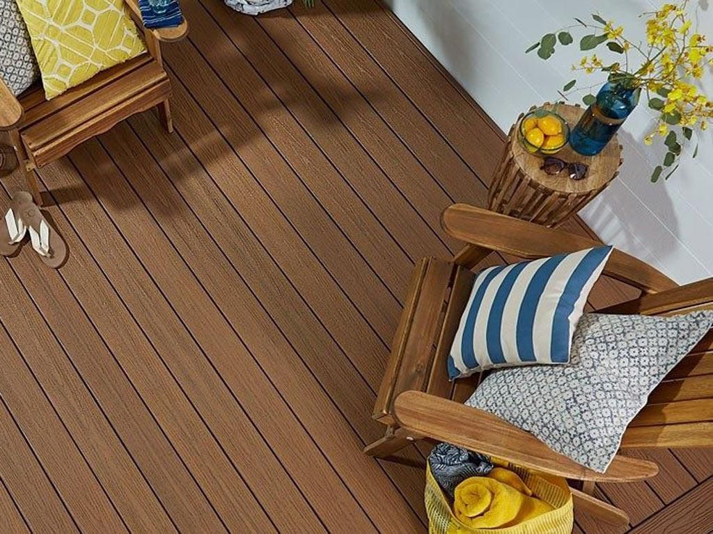FIBERON | 3,66 m | Braun 20x145 mm Terrassendiele WPC, Good Life Serie Tuscan Villa, Massivprofil, Wetterbeständig, Splitterfrei, Rutschfest, Einf...