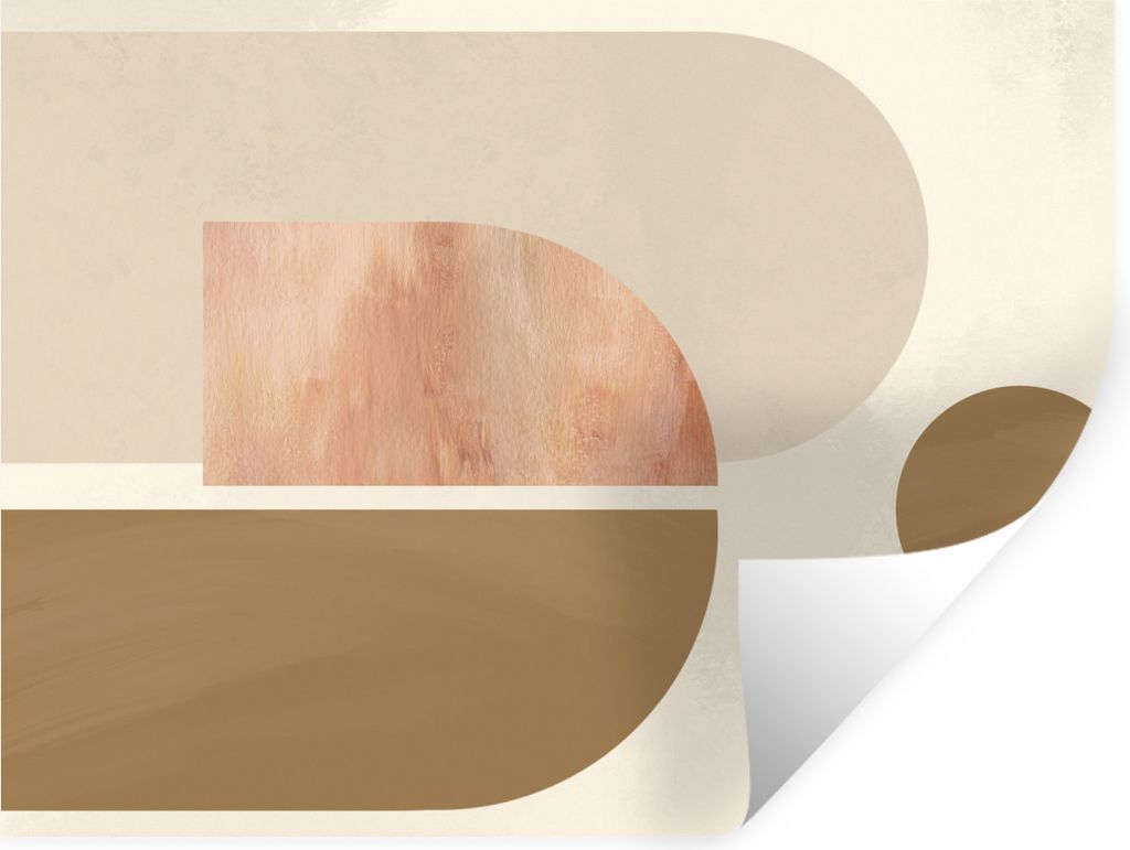 MuchoWow Wandtattoo Wandsticker Wandaufkleber Kunst - Abstrakt - Rosa 160x120 cm Selbstklebend und Repositionierbar - Selbstklebend - Fototapeten