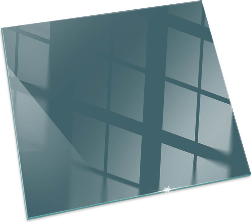 Farbe Maritim – Glasbodenplatte für – Kaminofen – Kaminplatte Glas – Schutzglas – Funkenschutzplatte –Glasbodenplatte Feuerfeste – H...