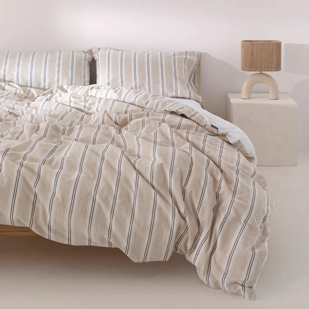 Housse de couette 135 x 200 cm Vega, linge de lit 100% coton de qualité