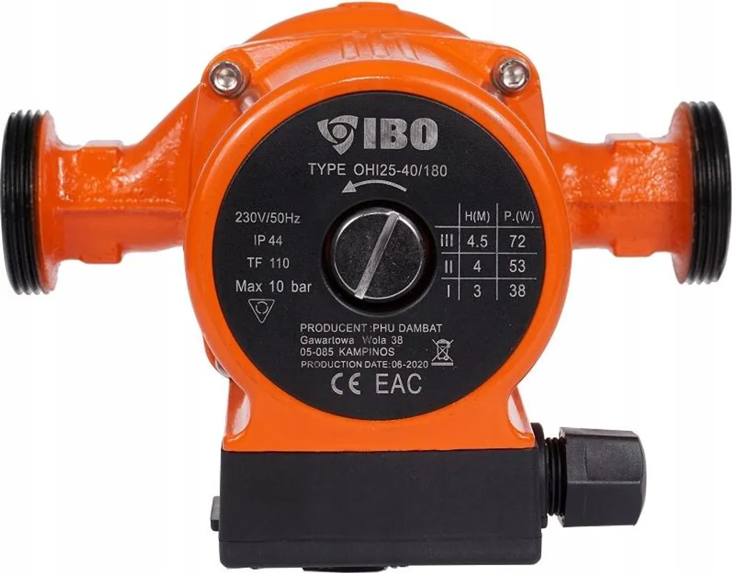 Circulateur de chauffage eau chaude OHI 25-40/180 triphasé ajustable - 4