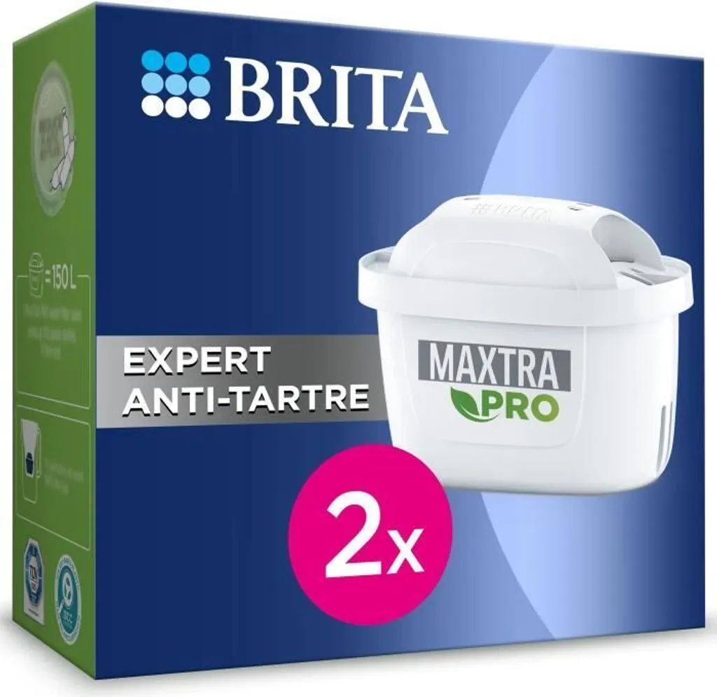 Pacco 2 Brita Maxtra Pro Expert 1050428 - Acqua Sicura per Tutta la Famiglia