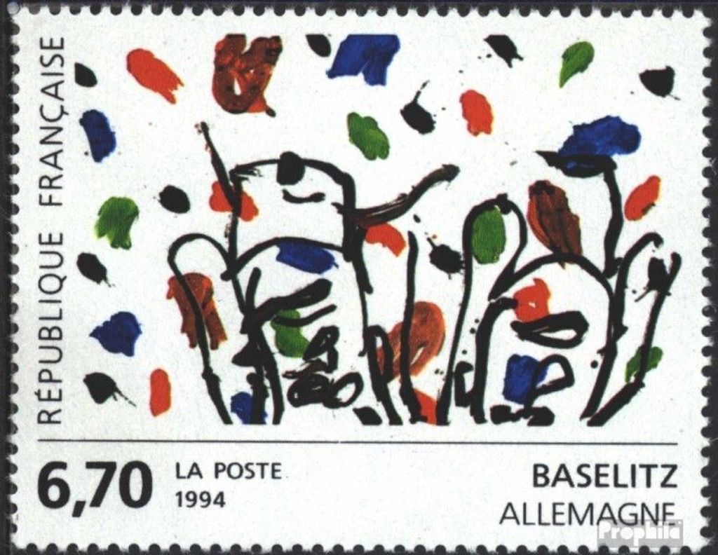 Briefmarken Frankreich 1994 Mi 3059 (kompl.Ausg.) postfrisch Georg Baselitz