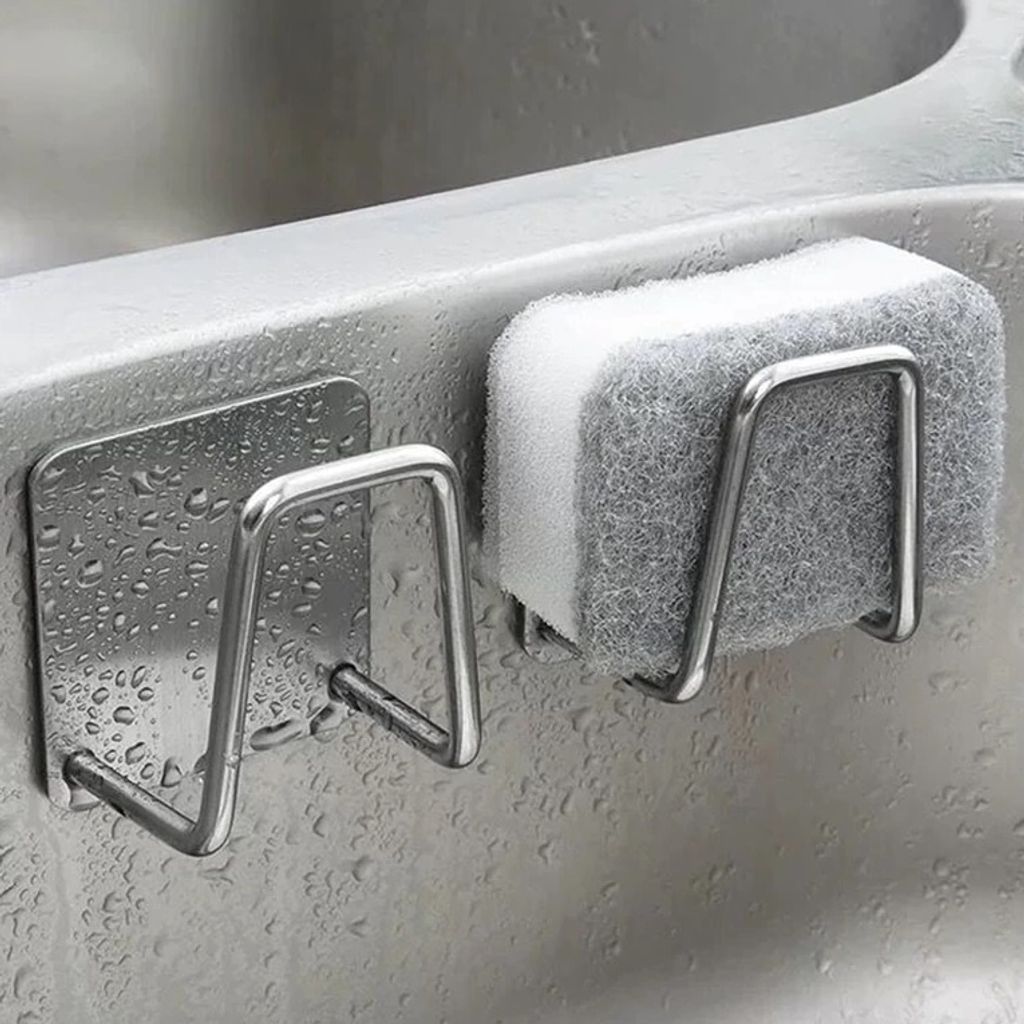 Selbstklebender Halter für Schwamm - Silber KP15083 Produktbild 
