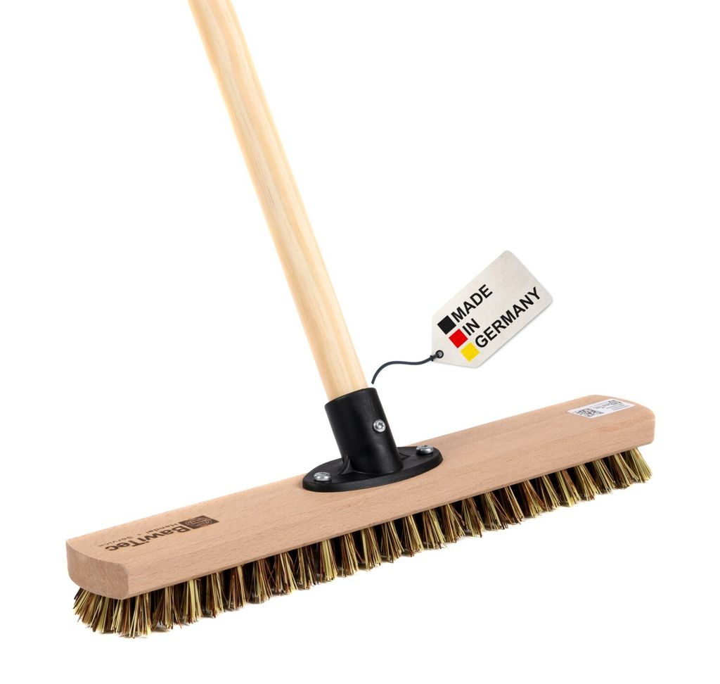 XXL Großraumschrubber 40cm Breit harte Borsten Schrubber Scheuerbürste mit Stiel 140cm Holzstiel Lang Schrubberbesen UnionMix