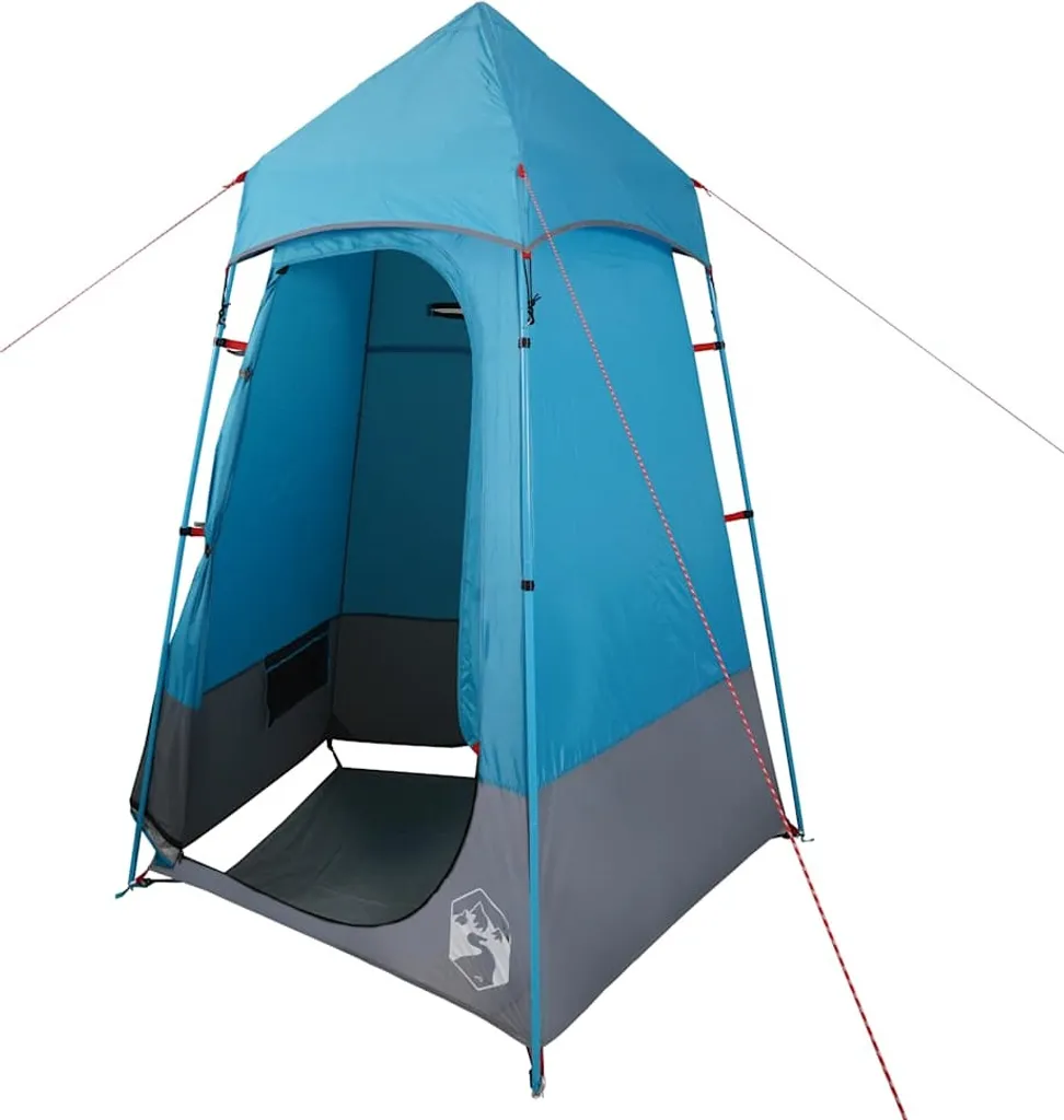 Vestiaire de camping et abri douche bleu 121x121x225 cm pour extérieur