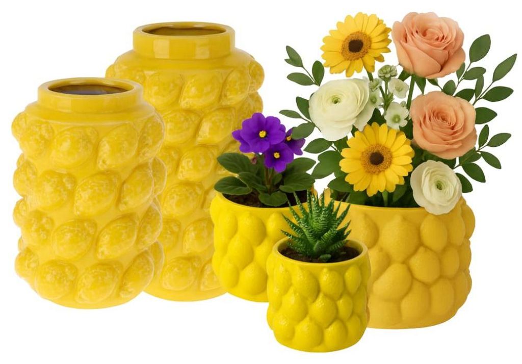 MISOU Zitronenvase – 5 Arten Blumentopf mit Zitronen – Produktbild 