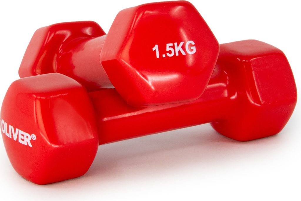 Para hantli winylowych Oliver - czerwony Zdjęcie produktu 