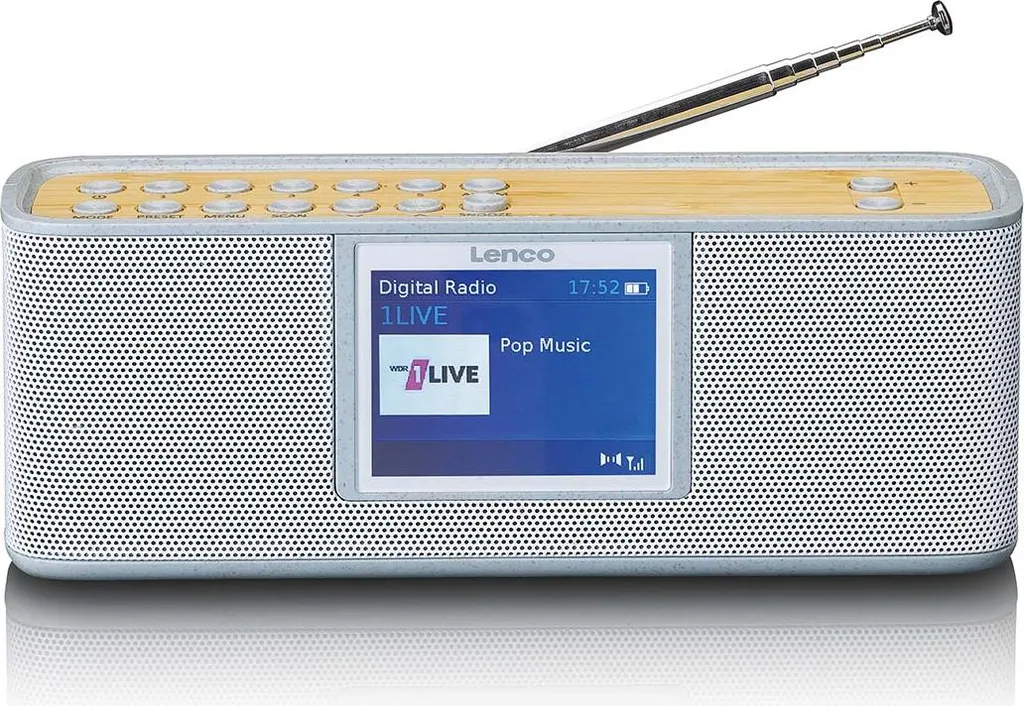 Radio Numérique DAB+ Portable Lenco PDR-046GY avec Enceinte Bluetooth