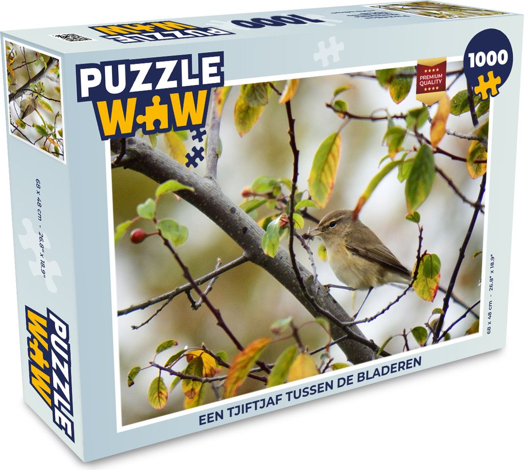 MuchoWow Puzzle 1000 Teile Ein Zilpzalp inmitten der Blätter - Erwachsene - Rätsel