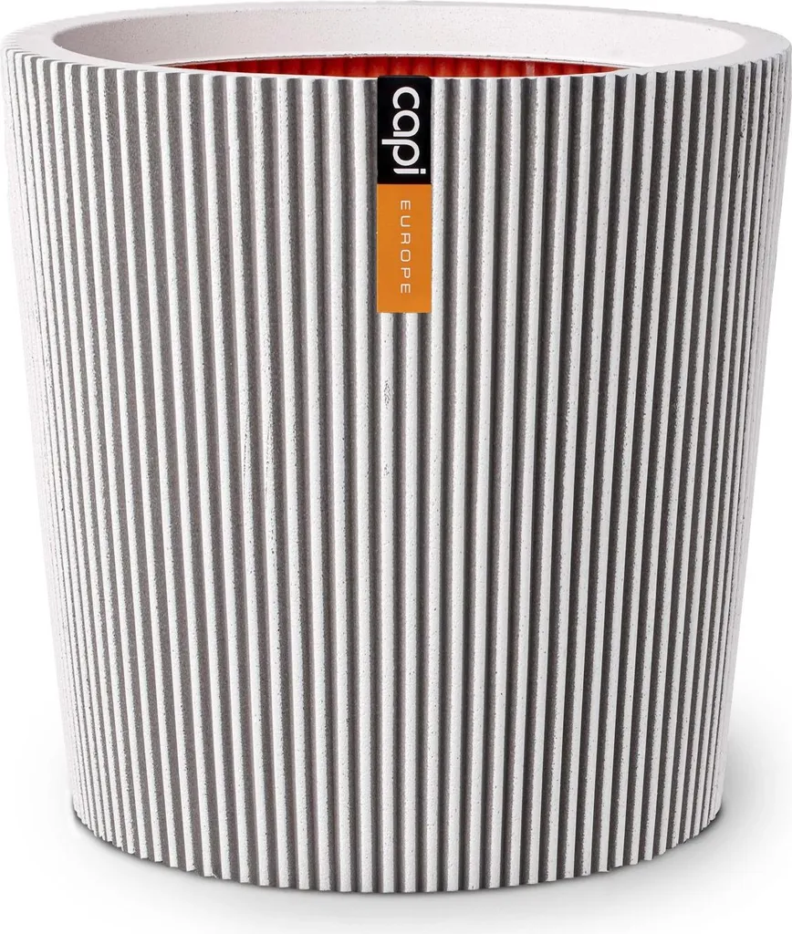 Grand récipient conique ivoire pour terrasse et balcon 36x34 Capi