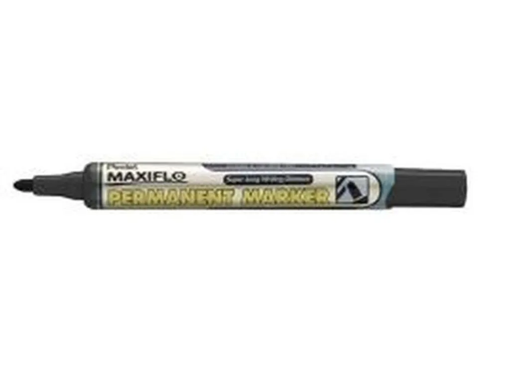 Marqueur Noir Permanent Pentel NLF50-AO à Pointe Ogive - Pack de 12 - 4
