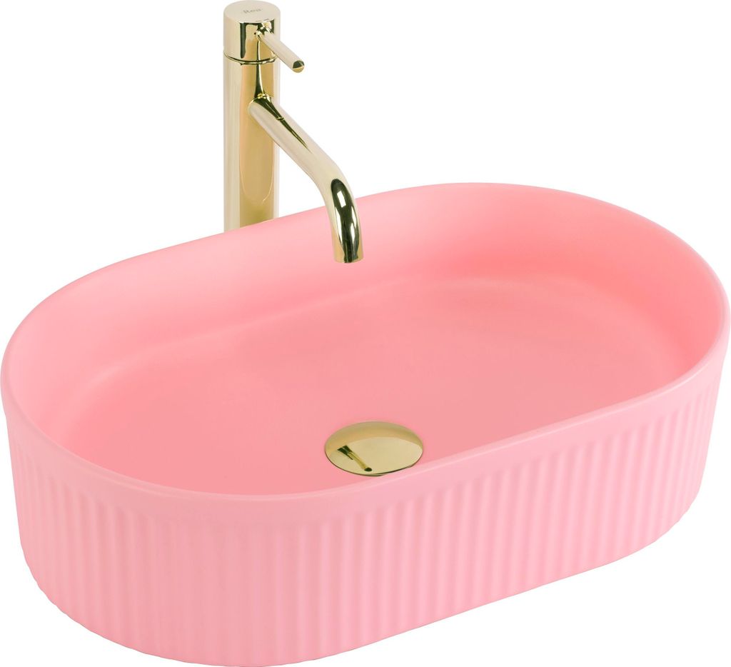 Aufsatzwaschbecken REA VANDA BUBBLE GUM matt Pink Produktbild 