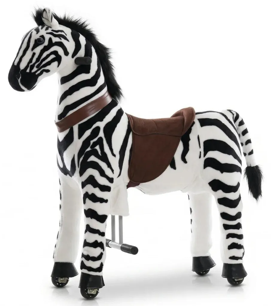 Cheval à galop mécanique VROOOMY avec roues antidérapantes noir