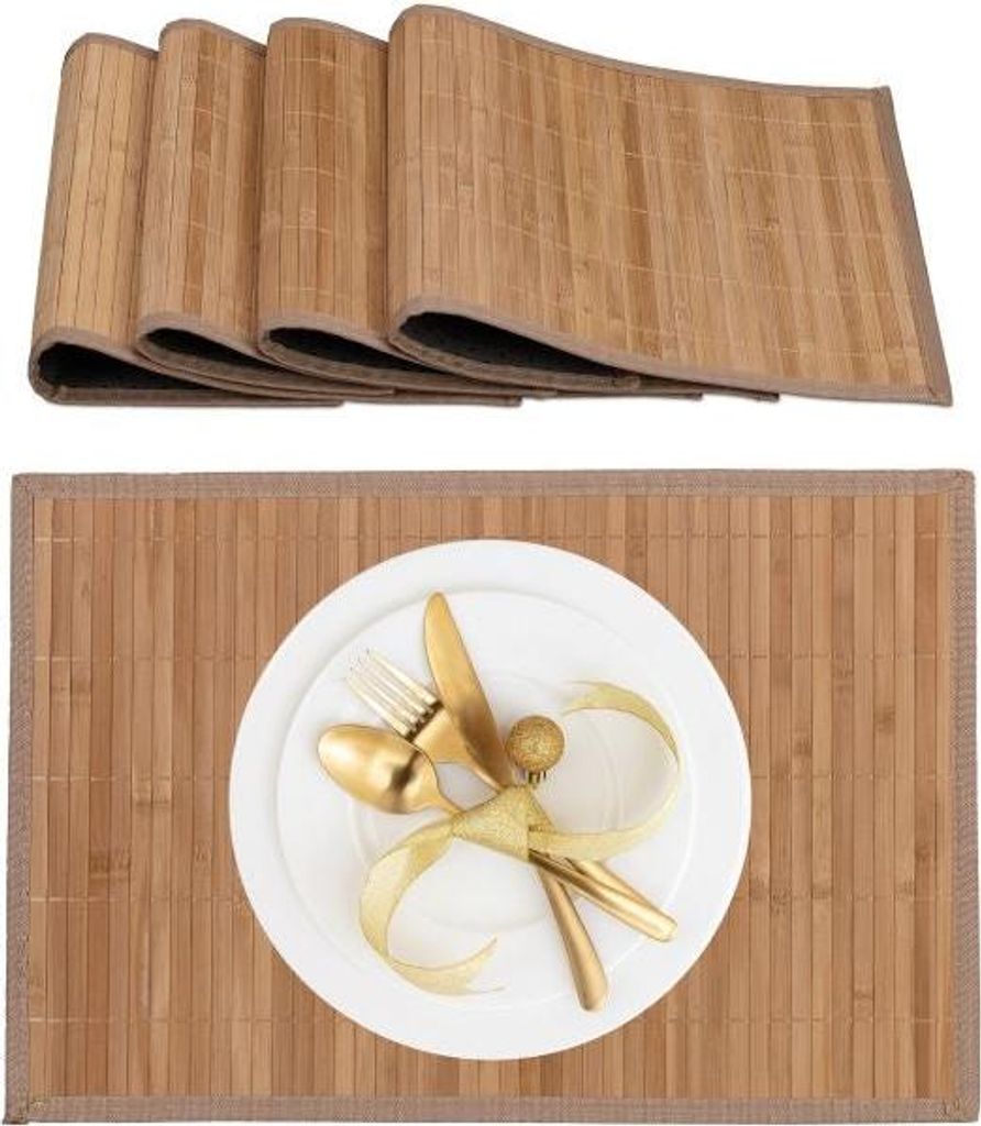 Set de table 4 pièces bambou Image du produit 