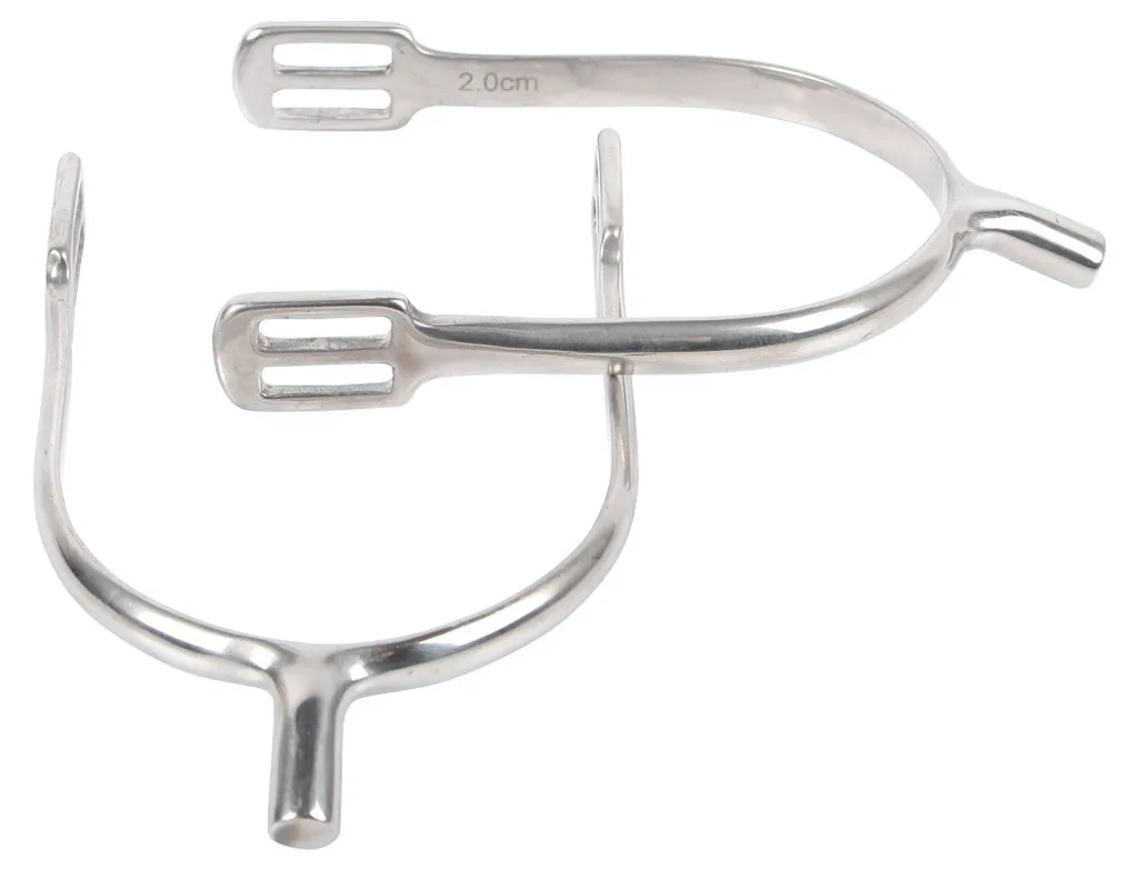 Éperons Harrys Horse en acier inoxydable 15 mm résistants et élégants