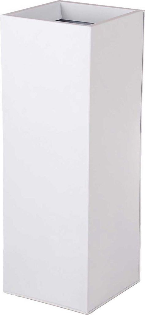 VIVANNO Pflanzkübel Zink BLOCK Säule, Weiß matt - 40x40x100 Produktbild 