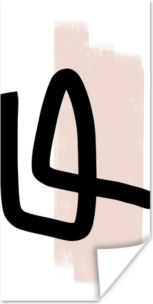 MuchoWow Poster Abstrakt - Pastell - Rosa 40x80 cm - Dekoration