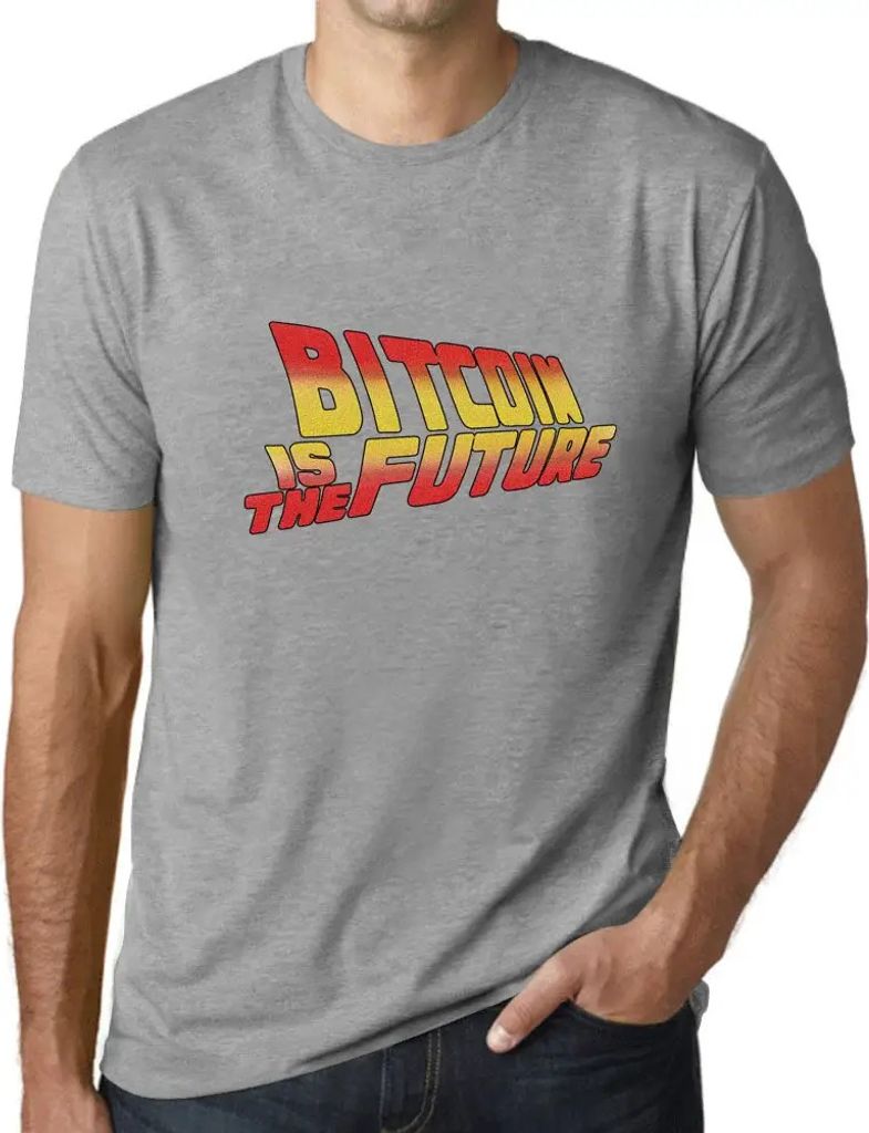 Herren Grafik T-Shirt Bitcoin ist die Zukunft Krypto hodl btc – Bitcoin Is The Future Crypto Hodl Btc – Öko-Verantwortlich Vintage Jahrgang Ku...