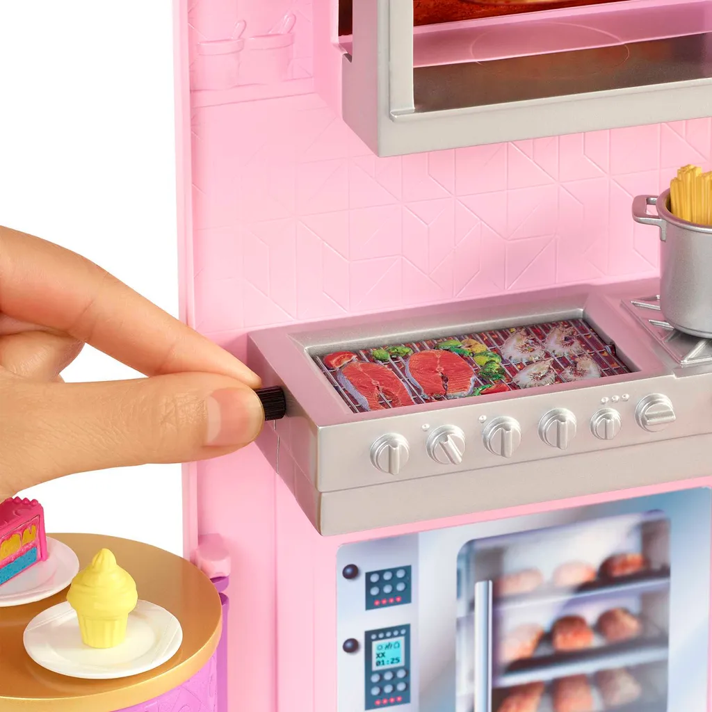 Barbie Bistro Restaurant 25 accessoires avec poupée blonde articulée - 4