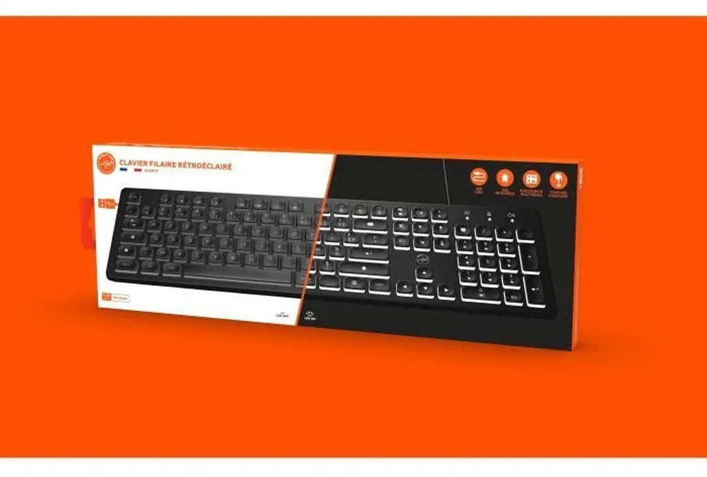 Clavier Illuminé Mobility Lab pour Taper dans le Noir sans Fatigue