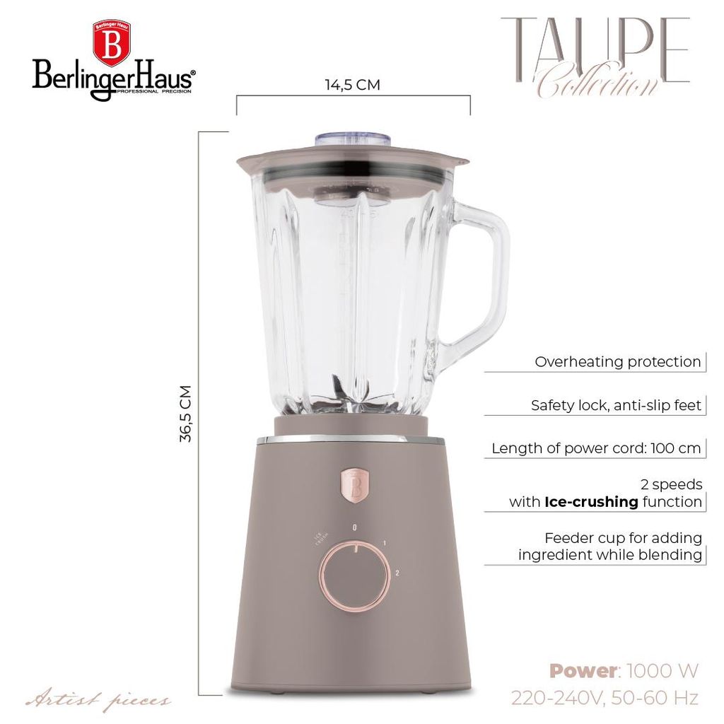 Berlingerhaus BH-9819 se skleněnou nádobou 15 L 1000 W Obrázek produktu 