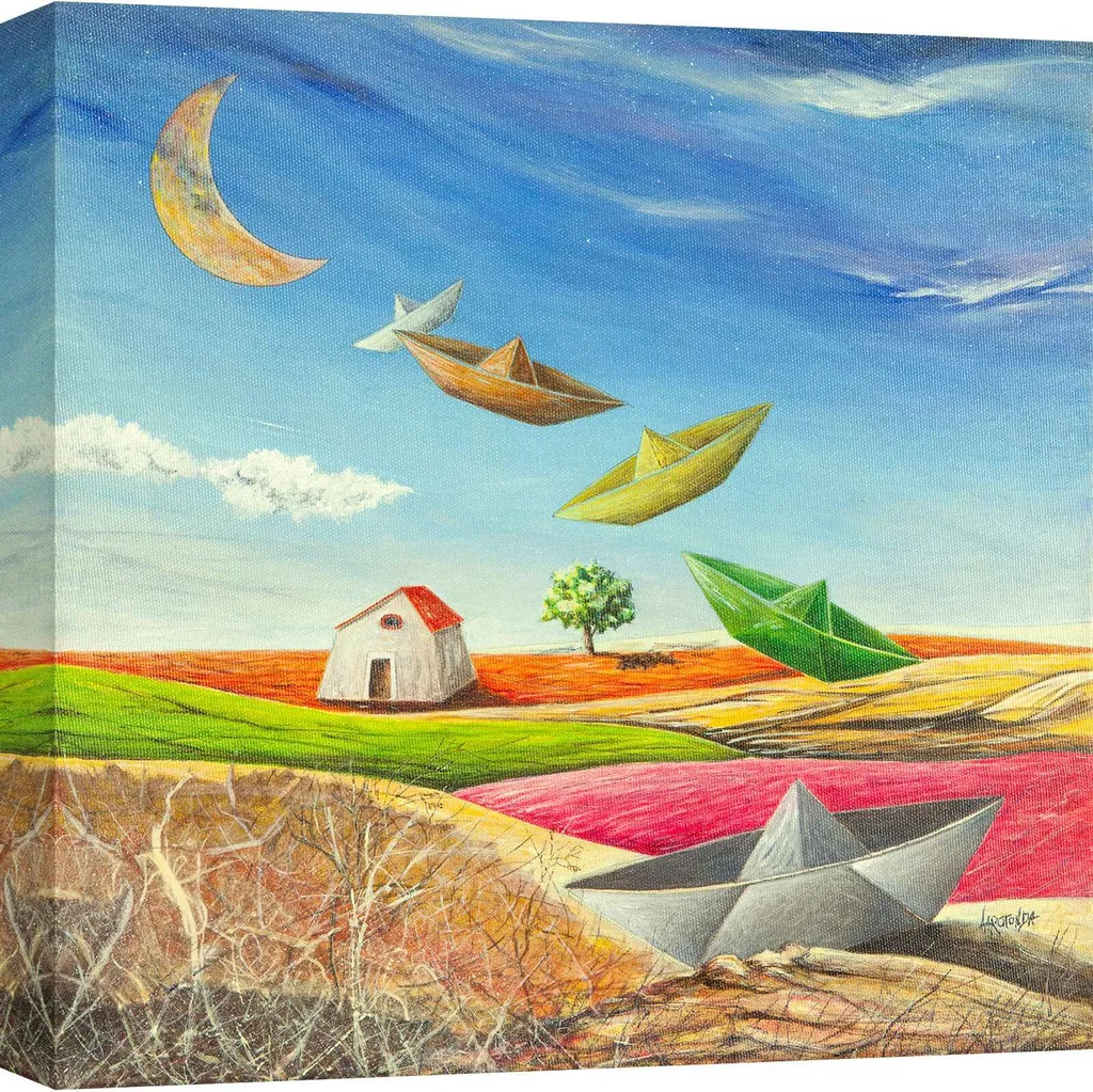 Toile carrée 40x40 cm Voyage à l'infini Donato Larotonda premium