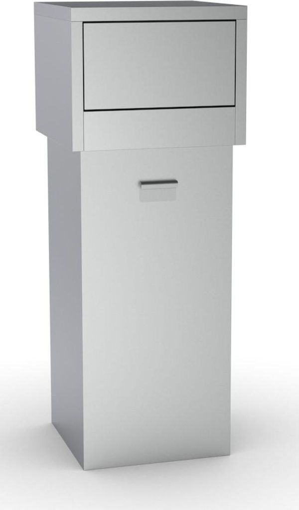 Combisteel Mülleimer mit Push Deckel 80 Liter aus Edelstahl Produktbild 
