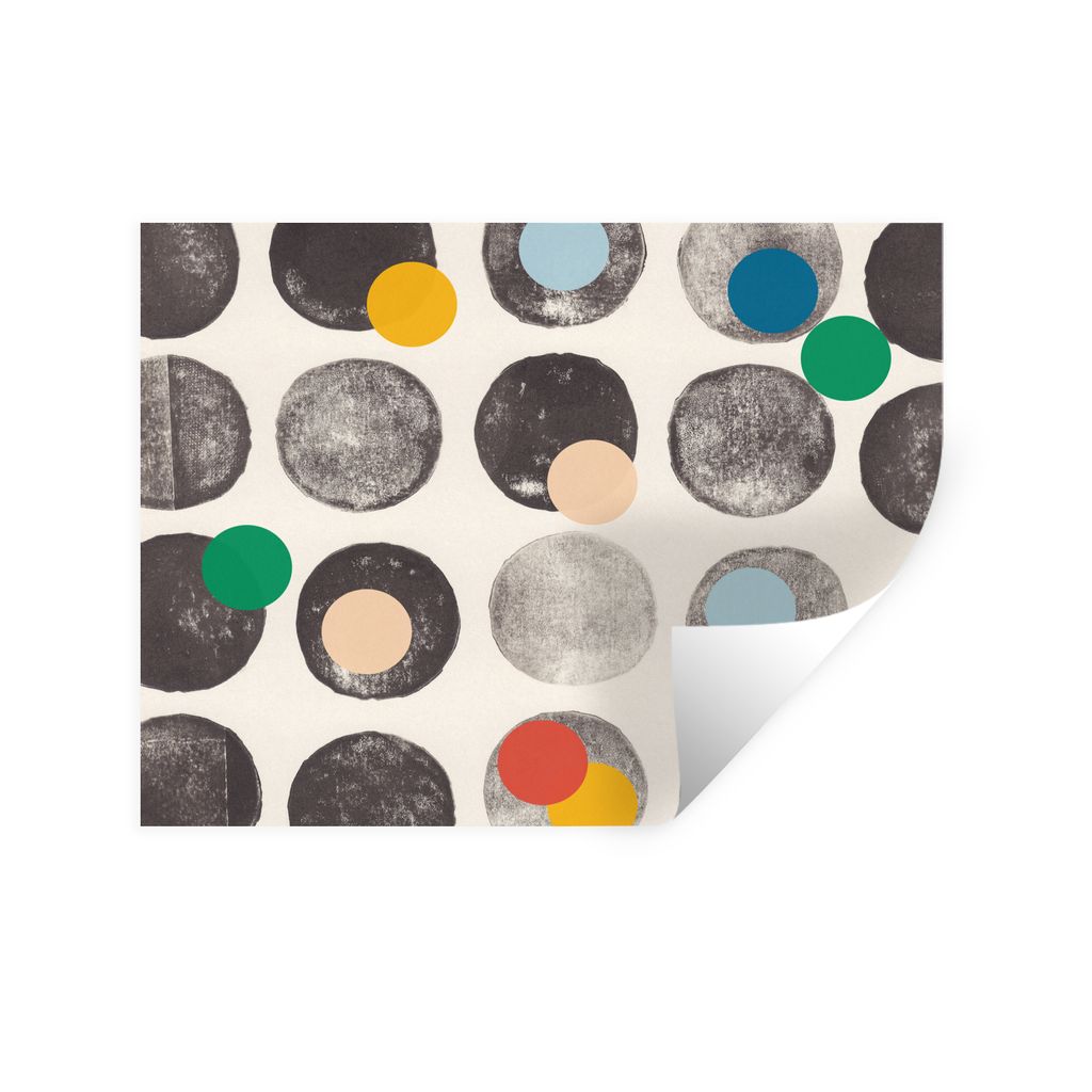 MuchoWow Wandtattoo Wandsticker Wandaufkleber Farben - Abstrakt - Kreise - Pastell 120x90 cm Selbstklebend und Repositionierbar - Aufkleber