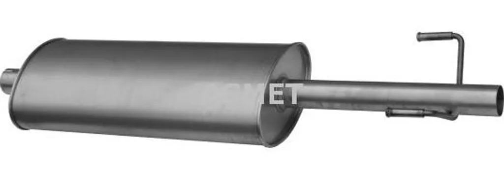 Silencieux central robuste ASMET 2050 en acier aluminé pour Sprinter