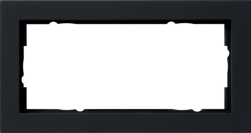 Double cadre pour interrupteur Gira E2 Noir Mat 2 postes 100209