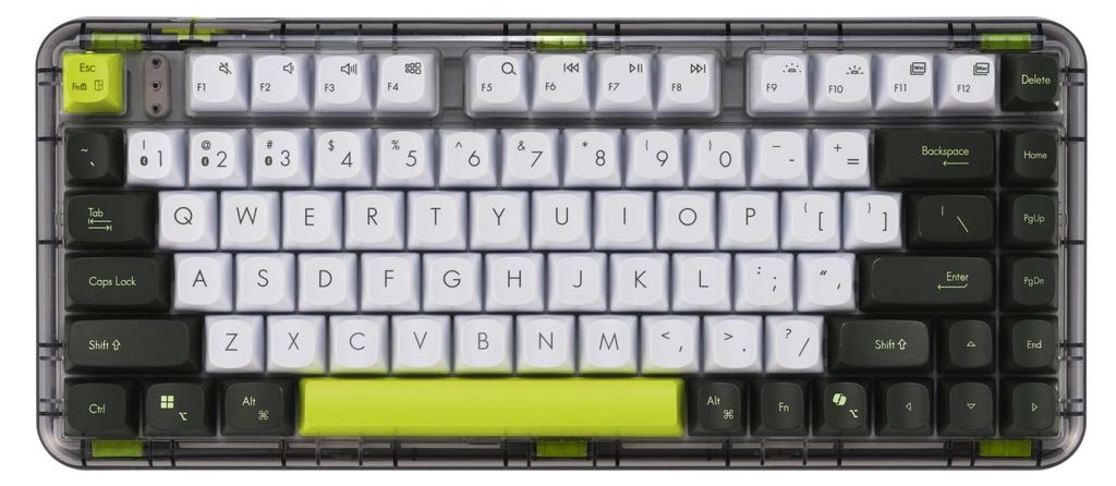 ASUS Jelly75 Keyboard KD201 | kabellos | mechanisch | 2,4GHz | Bluetooth und USB, Farbe:Grün