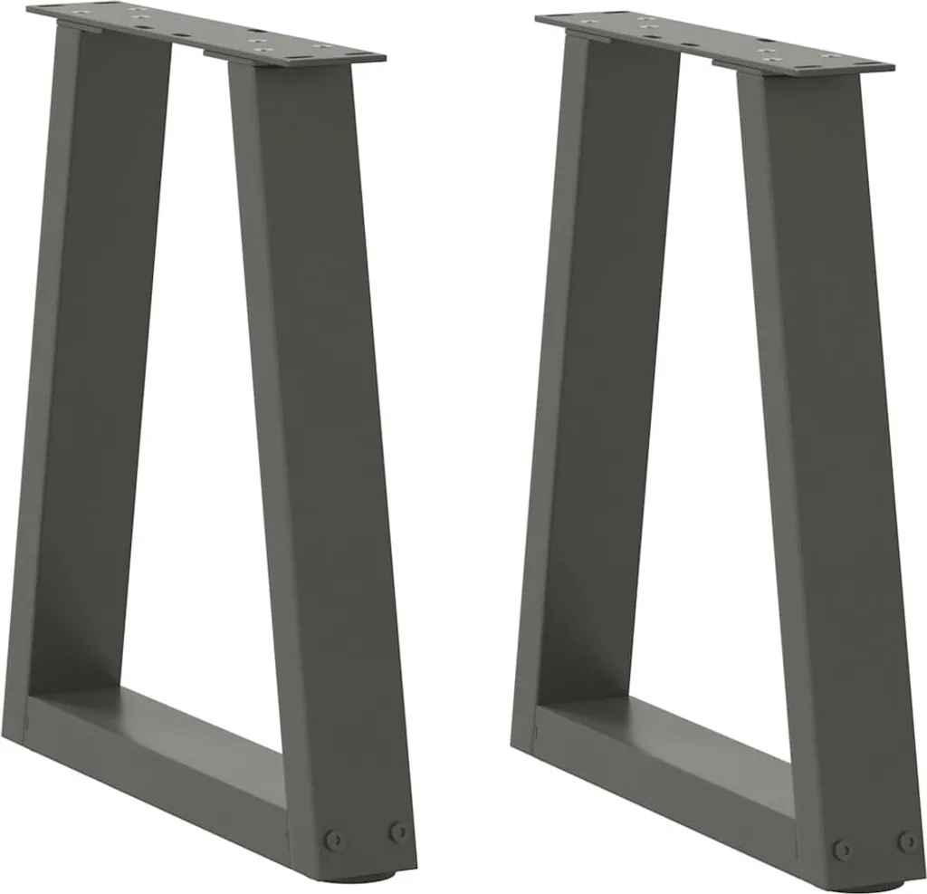 Gambe per Tavolino a V 2 pz Antracite 28x43 cm Acciaio | Design DIY