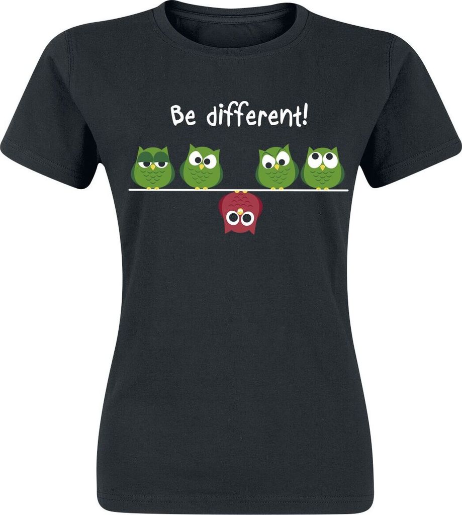Be Different! T-Shirt Damen TitelLogo schwarz L