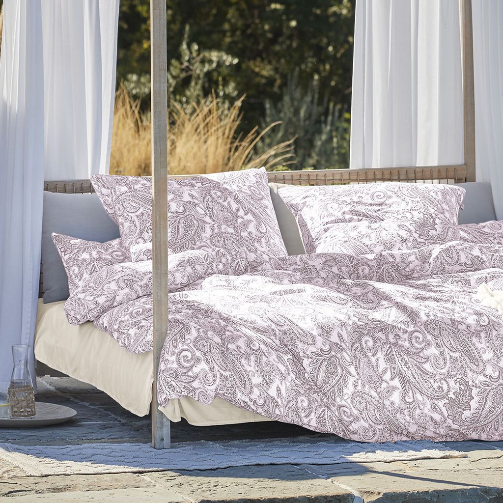 irisette Bettwäsche FLORENZ Satin 155x220cm, 1 Kissen 80x80 Bettbezug Bettzeug