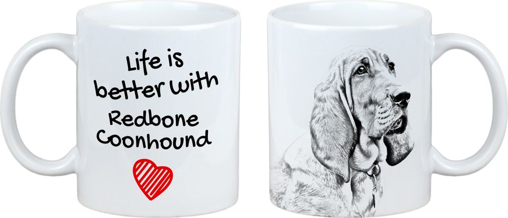 Redbone Coonhound - Tasse mit Hund, Tasse mit Bild, personalisiertes Geschenk der Marke Art-Dog