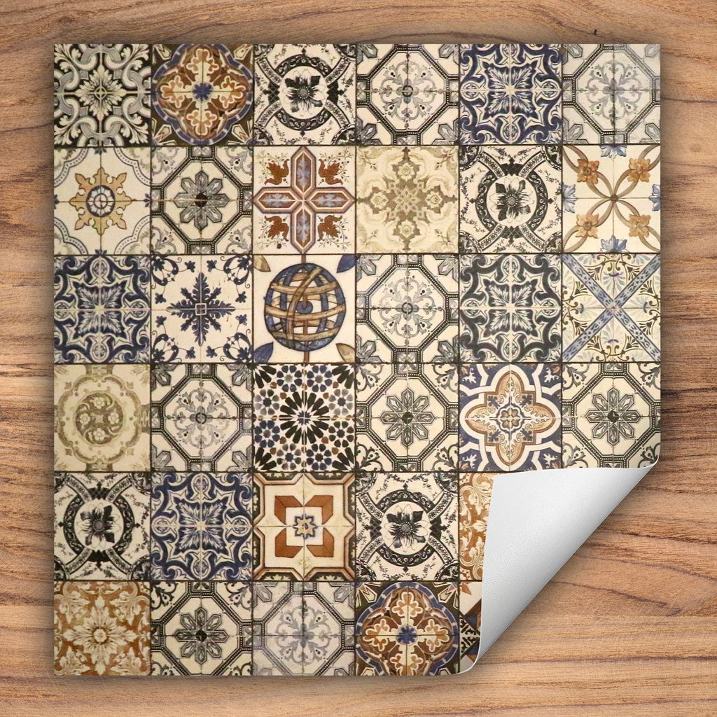 Herdabdeckplattee Glaskeramikfeldabdeckung 50x52 cm Anti Rutsch Matte Aufrollbar, Mosaik Bronze