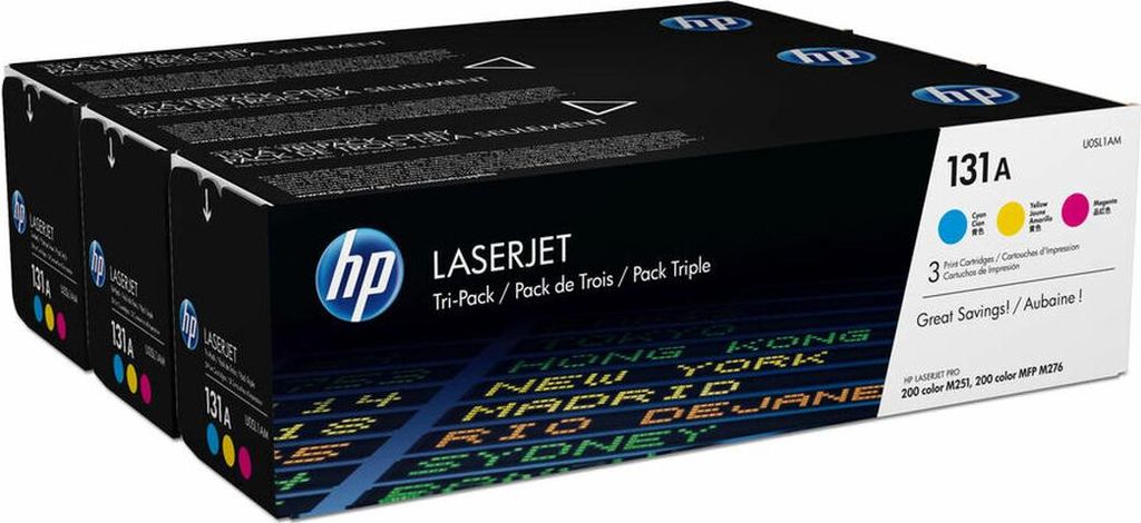 Toner HP 131A Zyanblau/Magenta/Gelb Gelb Bunt Dreifarbig