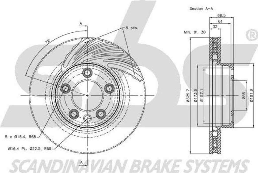 2x sbs HINTEN Bremstrommel für RENAULT LAGUNA I B56_ 556_