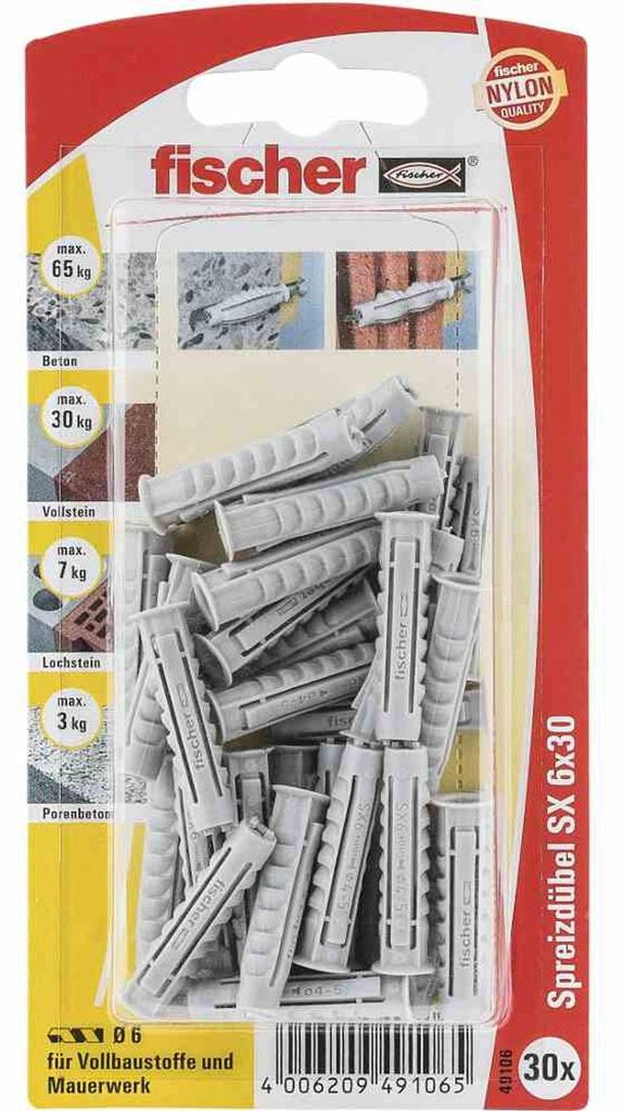 Fischer  Dübel SX 6x30 K (30), 049106 Produktbild 