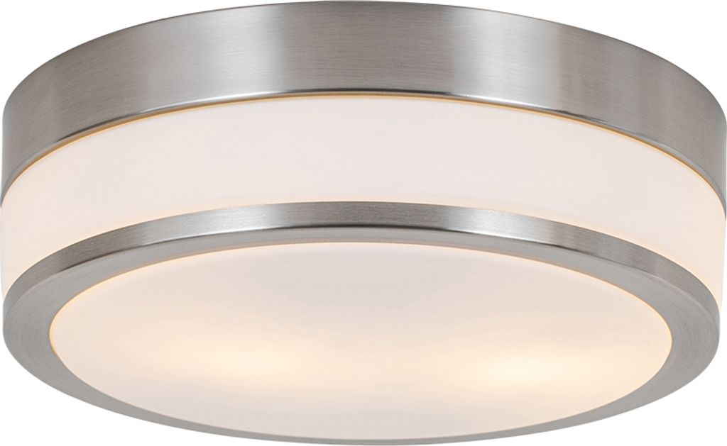 QAZQA - Moderne Bad I Badezimmer Außen Deckenleuchte I Deckenlampe I Lampe I Leuchte Stahl I Silber I nickel matt 2-flammig8 cm IP44 - Flavi I Au...