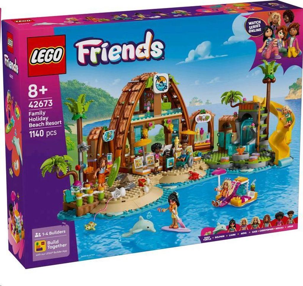 LEGO Friends Rodinná dovolenka na pláži, Stavebnica, 8 rok Obrázok produktu 