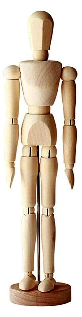 Zeichnungsschaufensterpuppe aus Holz für Künstler, 13 cm großes bewegliches Modell