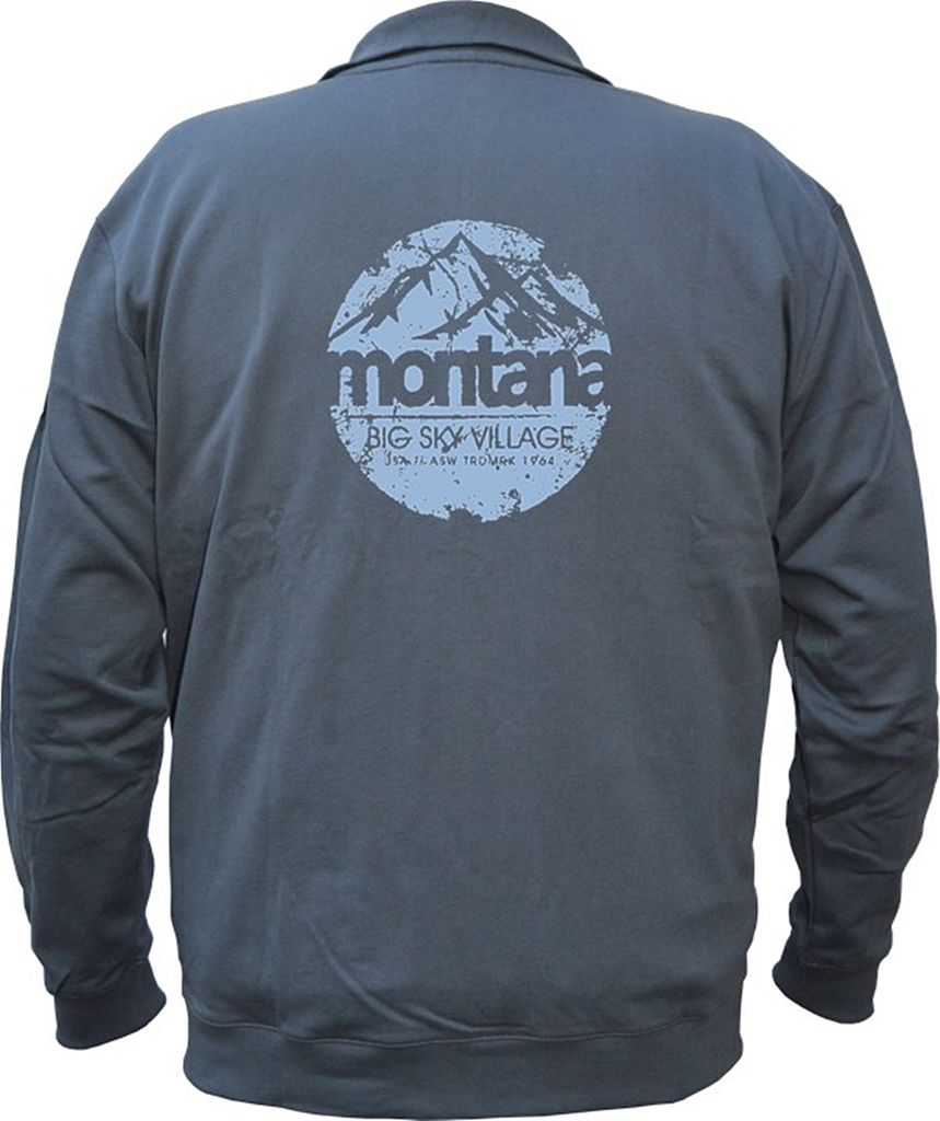 Übergrößen Trainerjacke Sky Village eisblau AHORN SPORTSWEAR Iron Grey 5XL