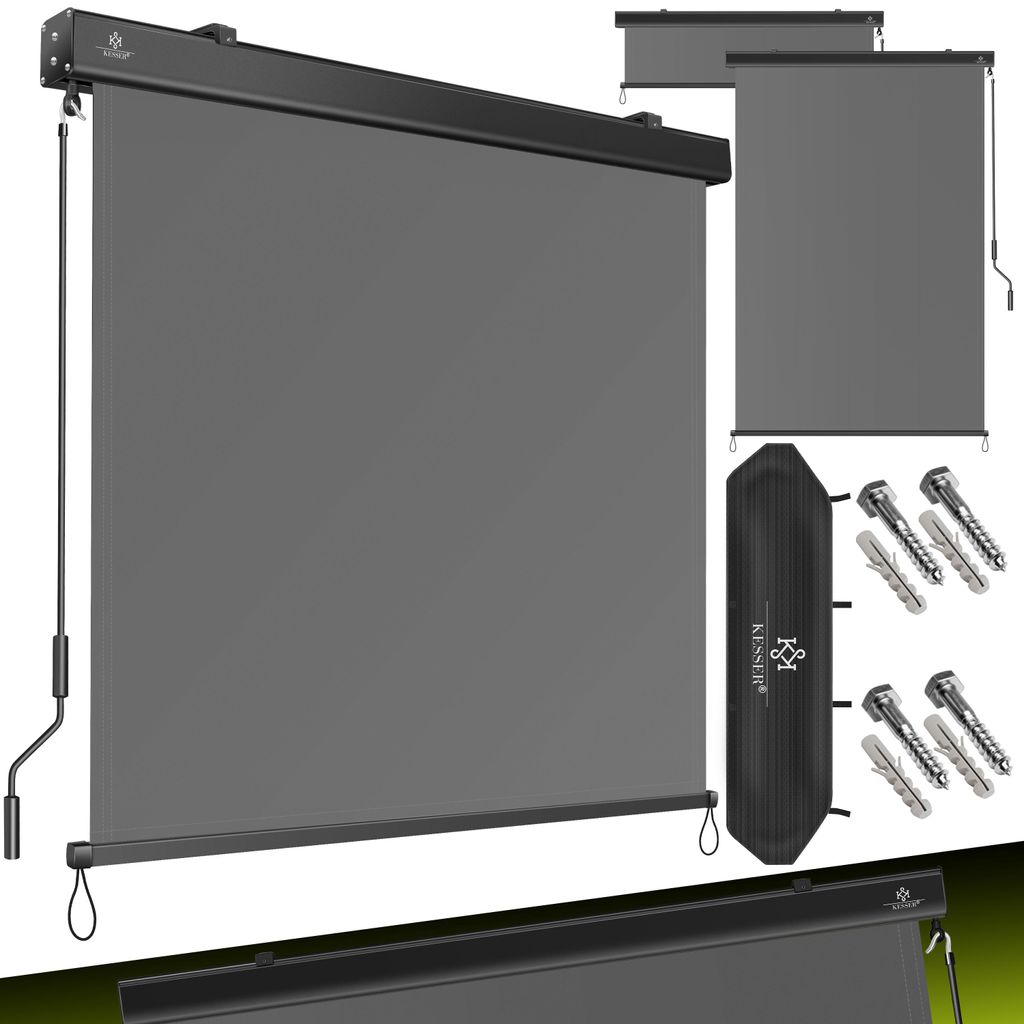 KESSER® Senkrechtmarkise Außenrollo Handkurbelmechanismus Produktbild 