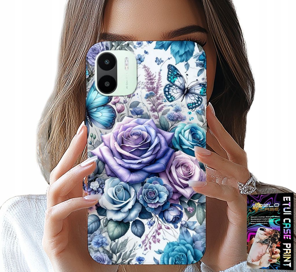 Gehäuse Für Xiaomi Redmi A1 - Florale Muster Rosen Fall + Glas