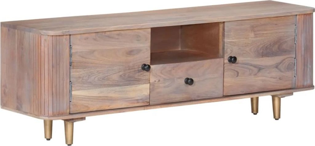 The Living Store TV-Schrank 118x30x40 cm Massivholz Akazie